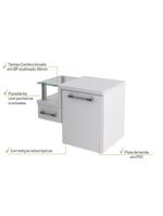 Gabinete Armario Para Banheiro Legno 630 (somente Balcao) Branco Chess C-branco Chess