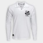 Camisa santos 1963 bi mundial manga longa masculina