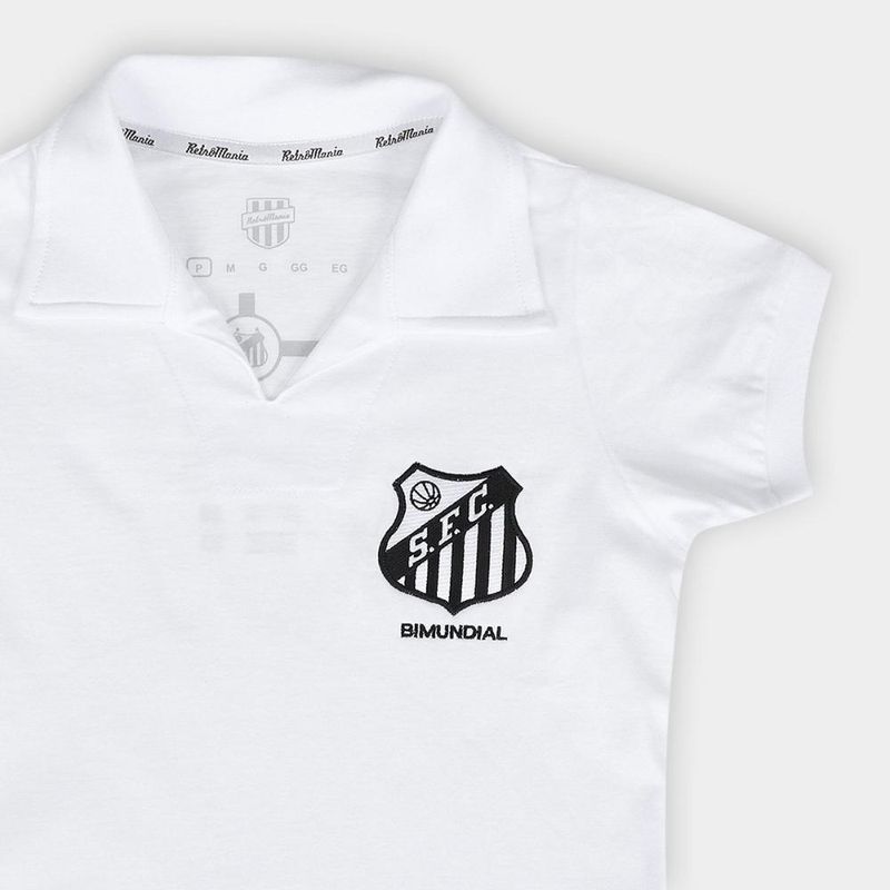 Camisa santos 1963 retrômania feminina