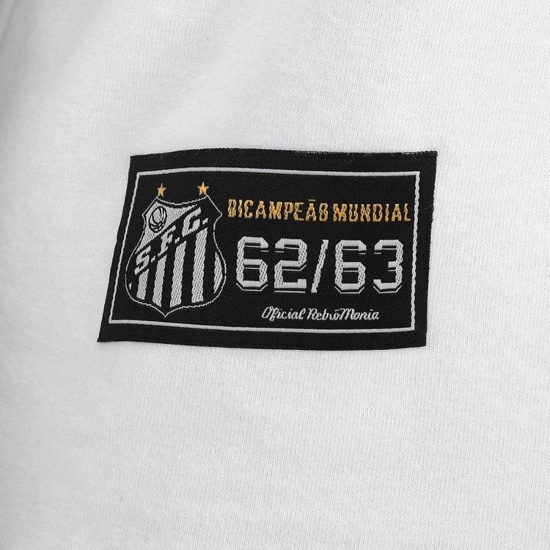 Camisa santos 1963 bi mundial manga longa masculina