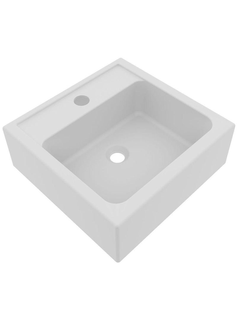 Kit Balcão E Gabinete De Banheiro Com Cuba 1 Porta 1 Gaveta Branco