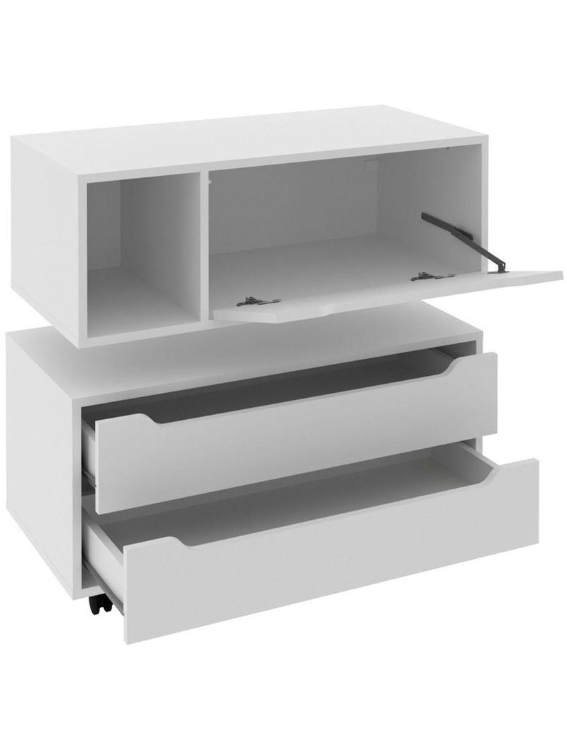 Kit Balcão E Gabinete De Banheiro Karina Branco