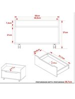 Kit Balcão E Gabinete De Banheiro 1 Porta 1 Gaveta E Rodízio Mármore Branco