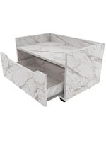 Balcão Para Gabinete De Banheiro 1 Gaveta Com Rodízio Mármore Branco
