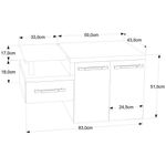Gabinete Armario Para Banheiro Legno 830 (somente Balcao) Branco Chess C-nogal