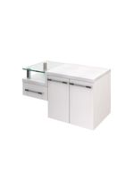 Gabinete Para Banheiro Com Espelheira Legno 830 Sem Cuba Branco Chess C-branco Chess