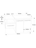 Gabinete Para Banheiro Com Espelheira Legno 830 Sem Cuba Branco Chess C-branco Chess