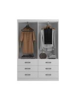 Guarda Roupas Treviso Infantil 4 Portas 6 Gavetas - Branco