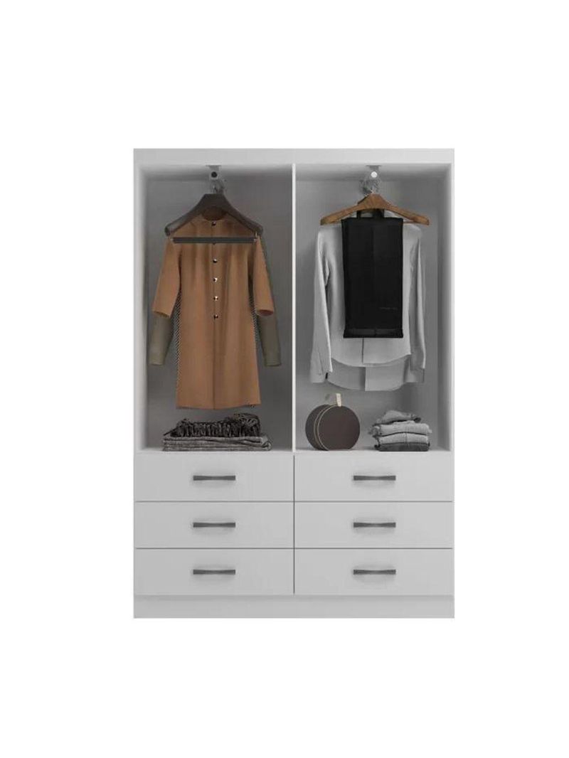 Guarda Roupas Treviso Infantil 4 Portas 6 Gavetas - Branco