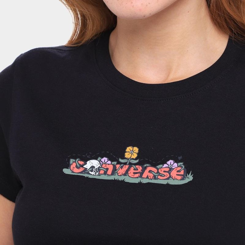 Camiseta converse cropped grap sta fit feminina