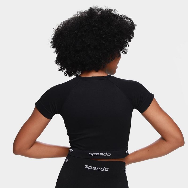 Camiseta cropped speedo esportiva feminina