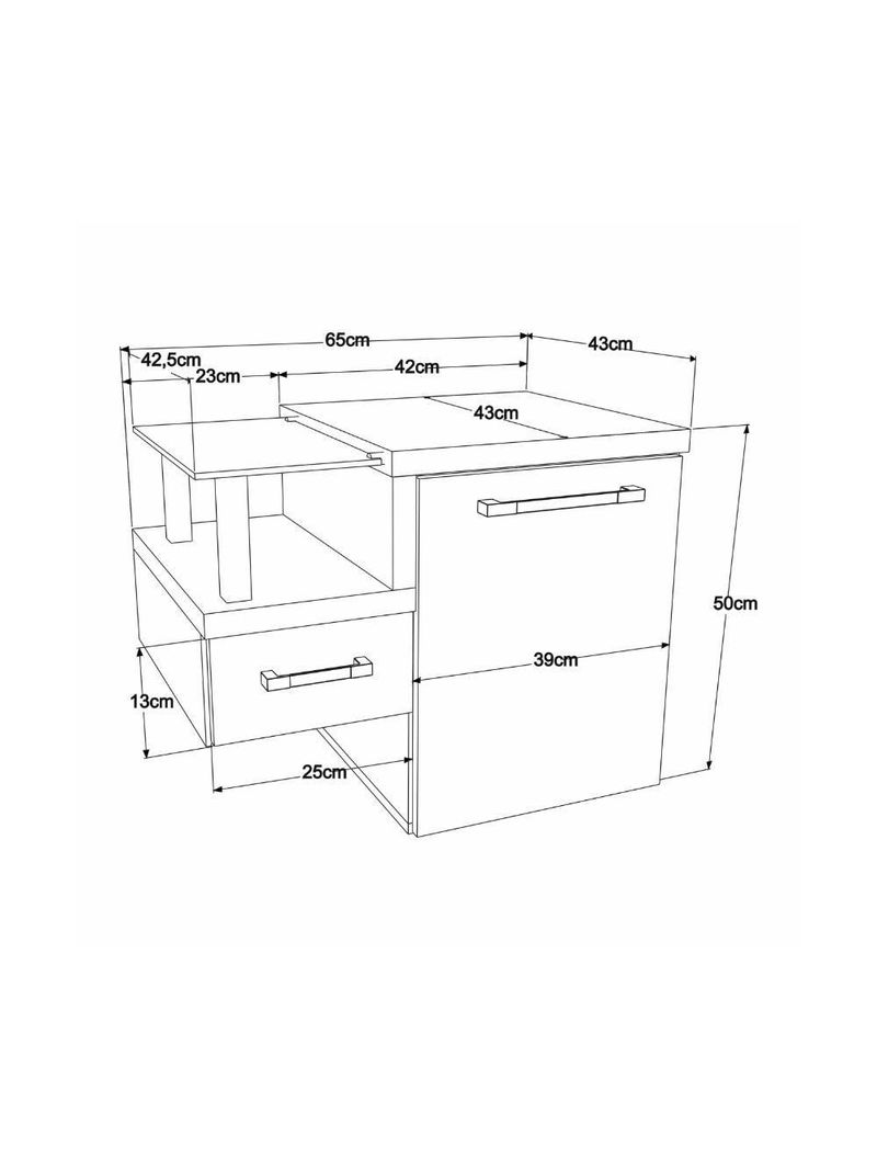 Gabinete Armario Para Banheiro Legno 630 (somente Balcao) Branco Chess C-carvalho Dark