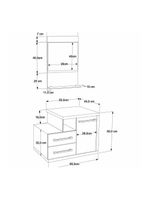 Gabinete Para Banheiro C-cuba Q355 E Espelheira Legno 651 Branco Chess C-nogal