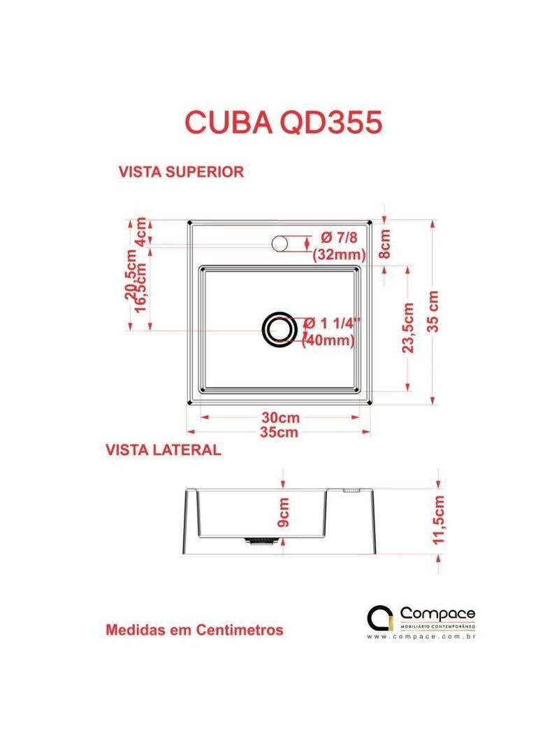 Gabinete Para Banheiro C-cuba Q355 E Espelheira Legno 651 Branco Chess C-nogal