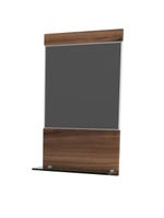 Gabinete Para Banheiro C-cuba Q355 E Espelheira Legno 651 Branco Chess C-nogal