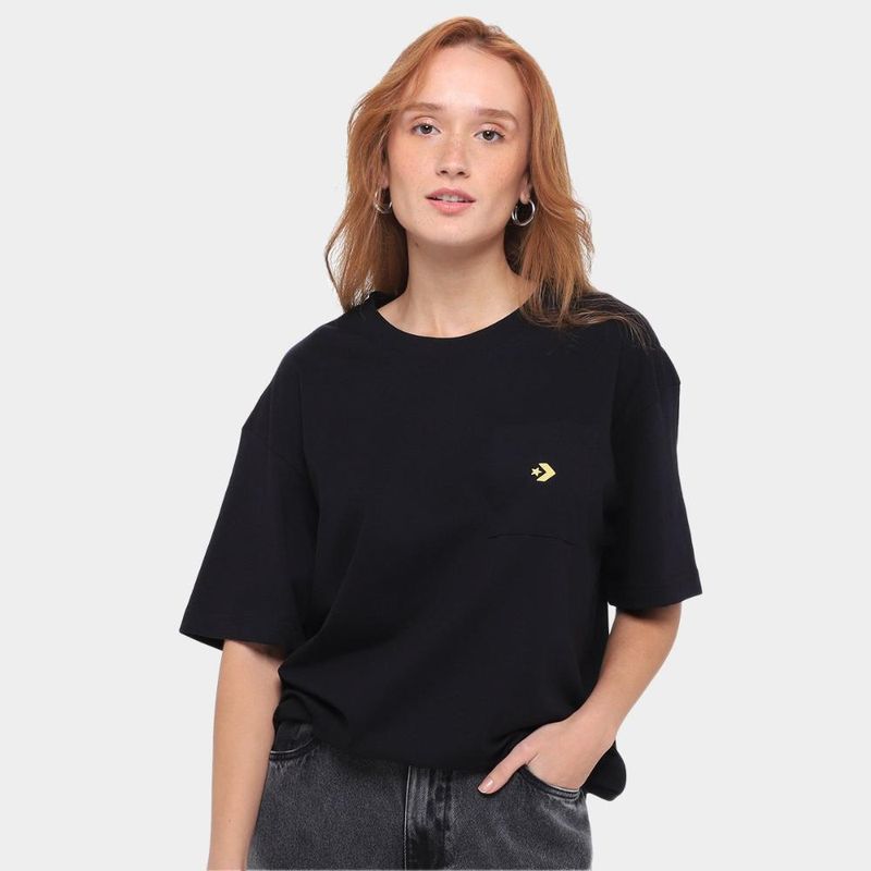 Camiseta converse go-to rose pock feminina