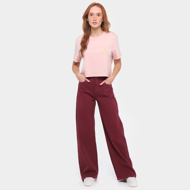 Camiseta converse go-to as pach cropped feminina
