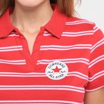 Camiseta converse polo cropped listrada feminina