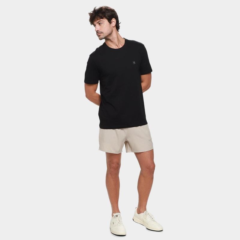 Camiseta calvin klein patch casual masculina