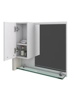 Gabinete Para Banheiro C-cuba Q355 E Espelheira Legno 650 Branco Chess C-snow