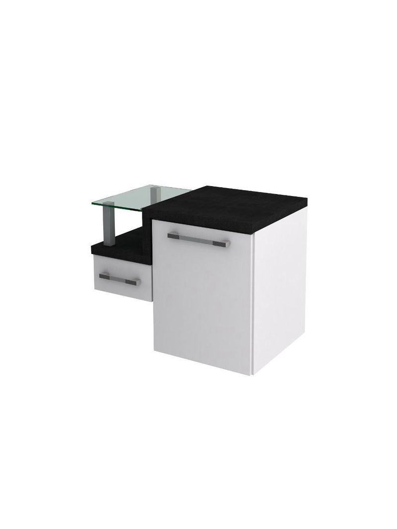 Gabinete Armario Para Banheiro Legno 630 (somente Balcao) Branco Chess C-preto ônix