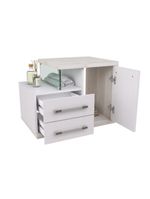 Gabinete Para Banheiro C-cuba Q355 E Espelheira Legno 650 Branco Chess C-snow