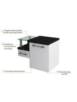 Gabinete Armario Para Banheiro Legno 630 (somente Balcao) Branco Chess C-preto ônix