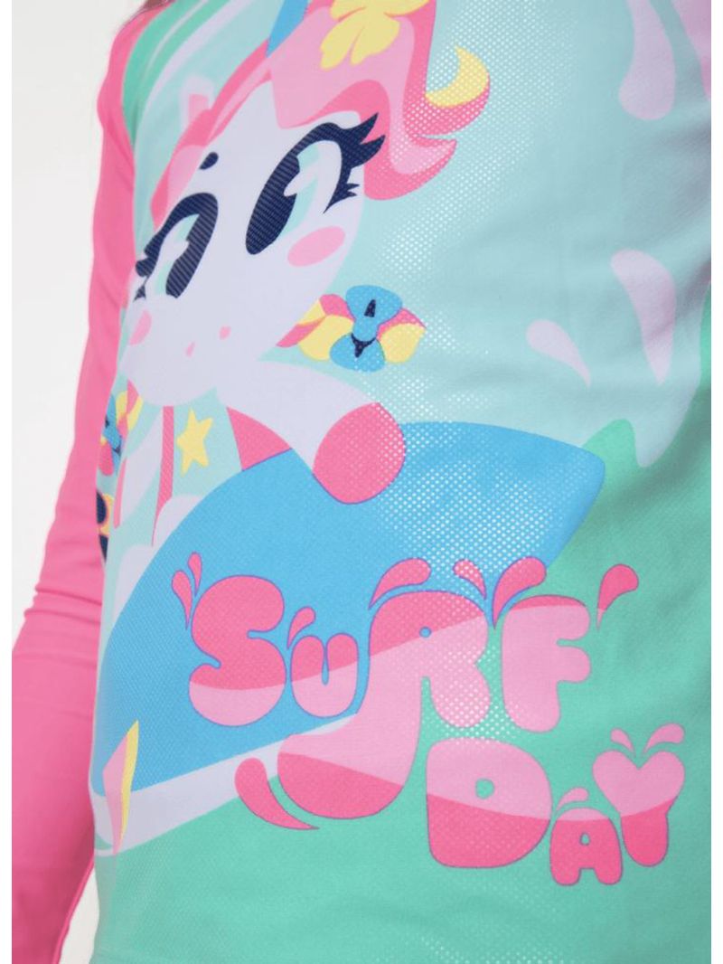 Camiseta menina teen unicórnio aloha