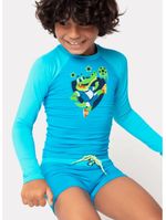 Camiseta manga longa menino futebol jacaré