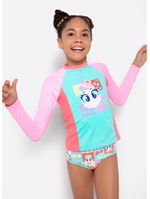 Camiseta menina teen com proteção solar unicórnio cherry