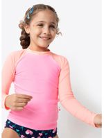 Camiseta menina com proteção solar lisa