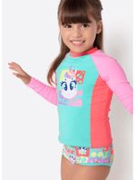 Camiseta menina com proteção solar unicórnio cherry