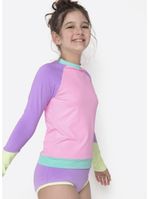 Camiseta manga longa menina teen color block