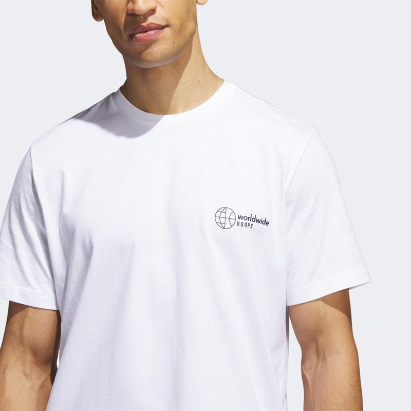 Camiseta adidas world wide hoops hbr masculina