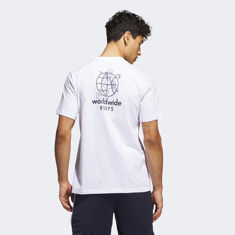 Camiseta adidas world wide hoops hbr masculina