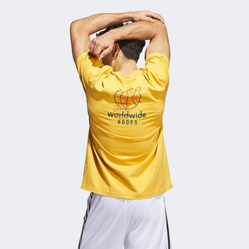 Camiseta adidas world wide hoops hbr masculina