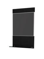 Gabinete Para Banheiro C-cuba Q355 E Espelheira Legno 651 Branco Chess C-preto ônix