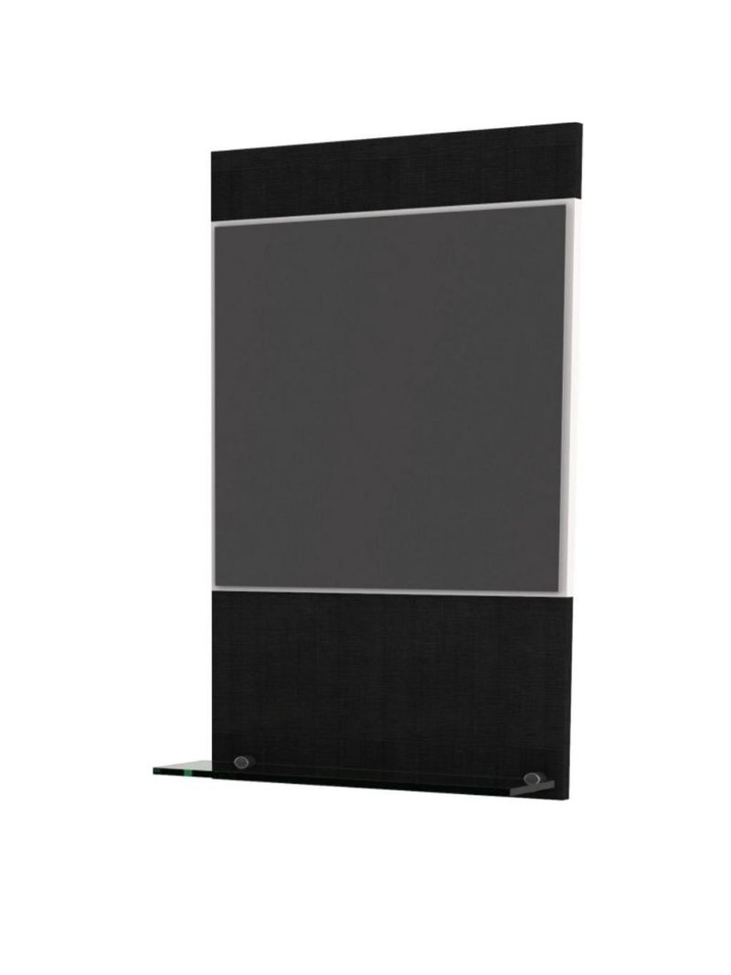 Gabinete Para Banheiro C-cuba Q355 E Espelheira Legno 651 Branco Chess C-preto ônix