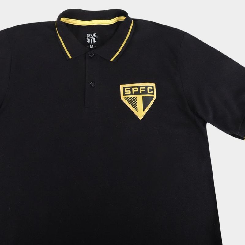 Camisa polo são paulo ouro vintage retrômania masculina