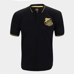 Camisa polo santos retrômania ouro vintage masculina
