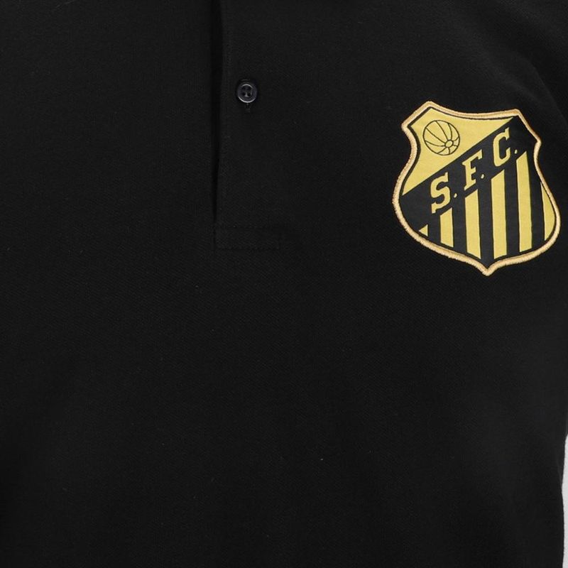Camisa polo santos retrômania ouro vintage masculina