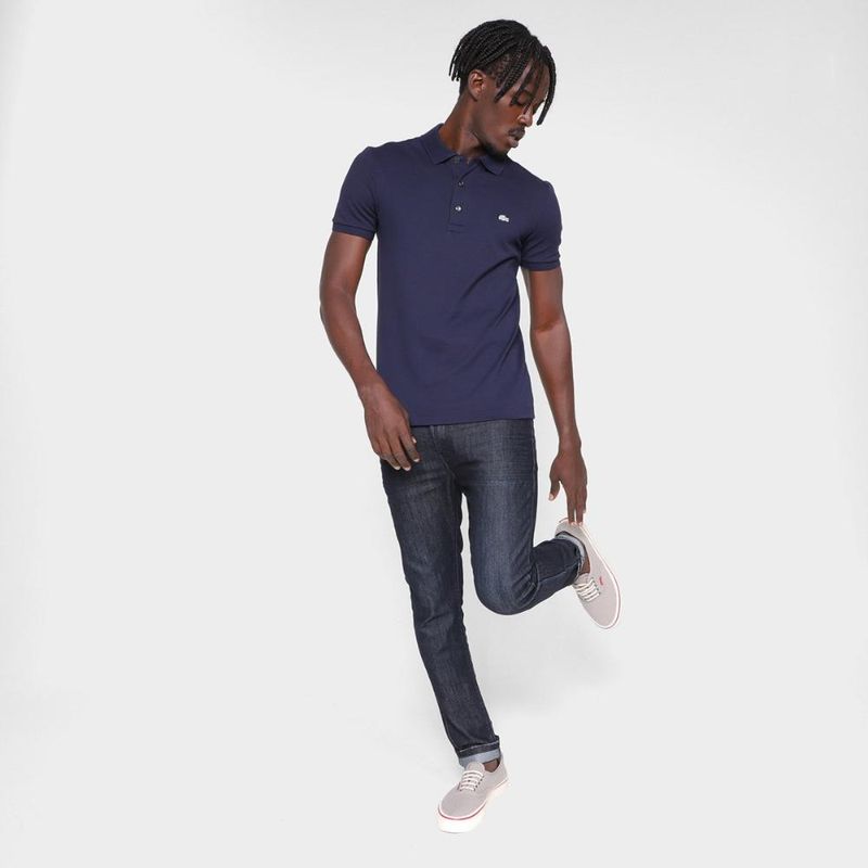 Camisa polo lacoste slim fit masculina