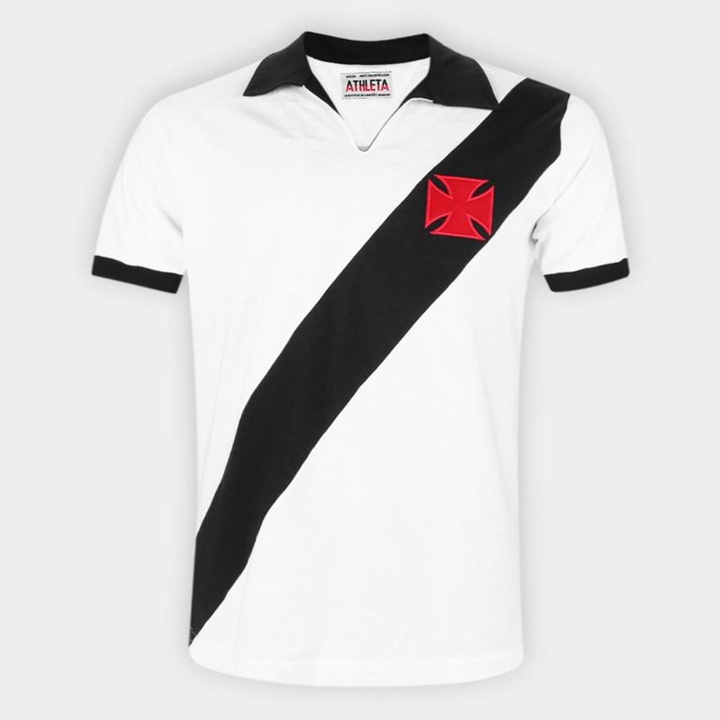 Camisa polo retrô vasco 1960 athleta masculina