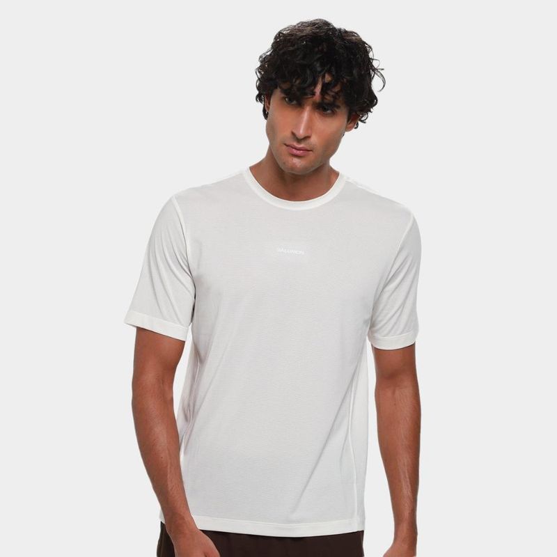 Camiseta salomon shkout core ss whisper masculina