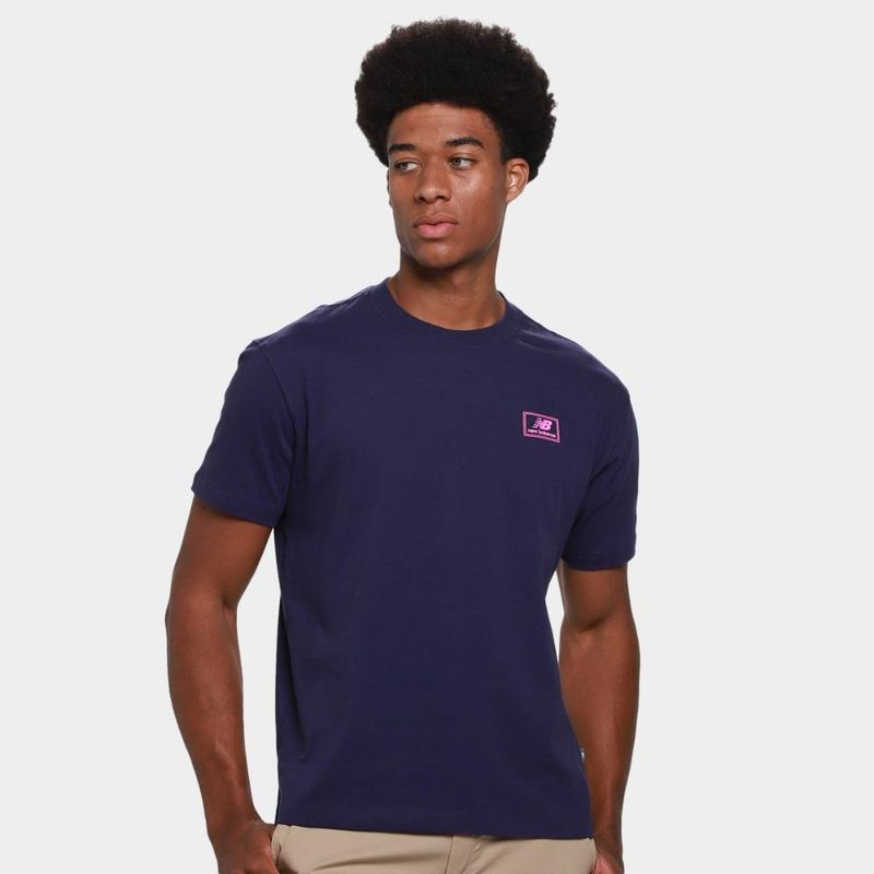 Camiseta new balance woven label masculina