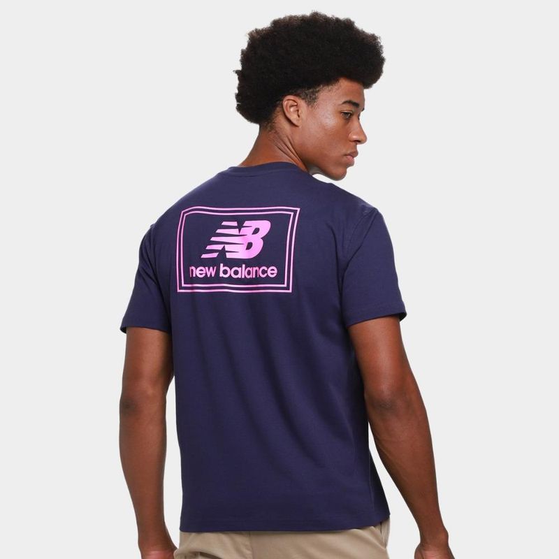 Camiseta new balance woven label masculina