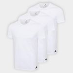 Kit camiseta adidas básicas 3 peças masculino