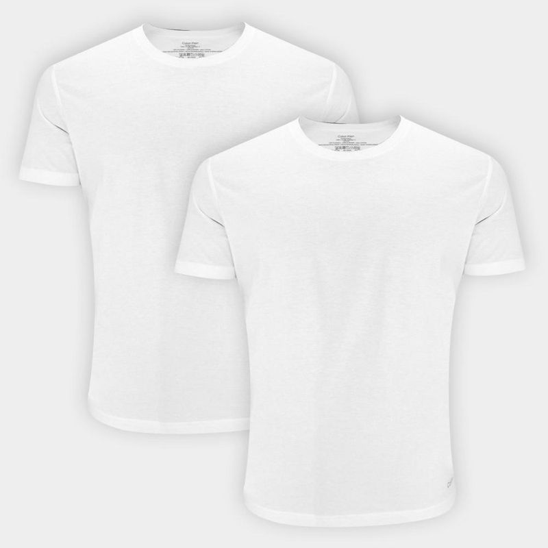 Kit camiseta calvin klein casual masculina - 2 peças