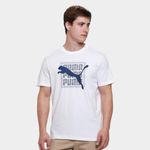 Camiseta puma graphic wording masculina
