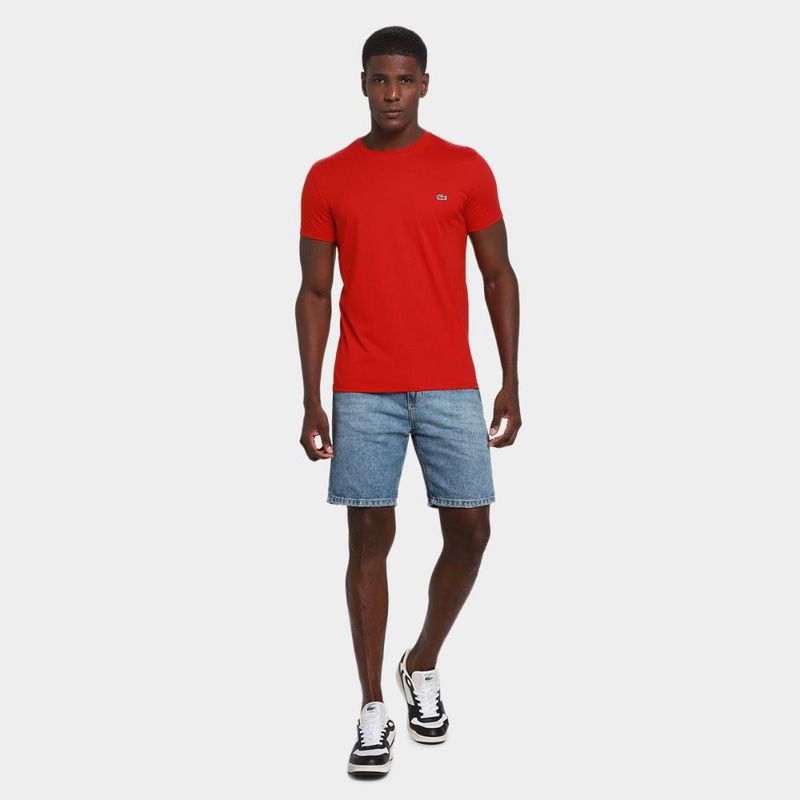 Camiseta lacoste logo masculina